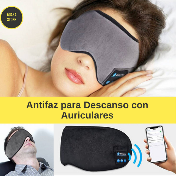 Antifaz para Descanso con Auriculares Bluetooth