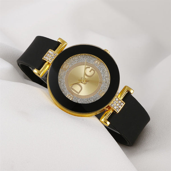 Reloj de mujer de diseño minimalista, elegante y cómodo con correa de gel de sílice
